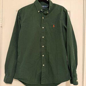 Ralph Lauren Polo Button Up Dark Green Size M